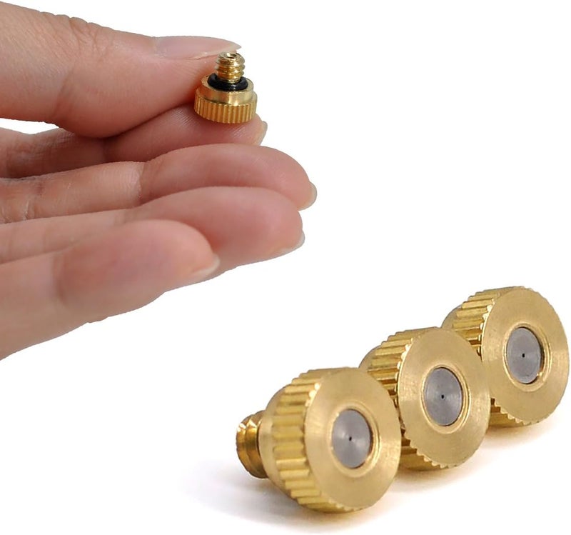 Aootech 32 Pack- Brass Misting Nozzles For Outdoor Cooling System, 0.012” Orifice (0.3 mm) 10/24 UNC - Image 5
